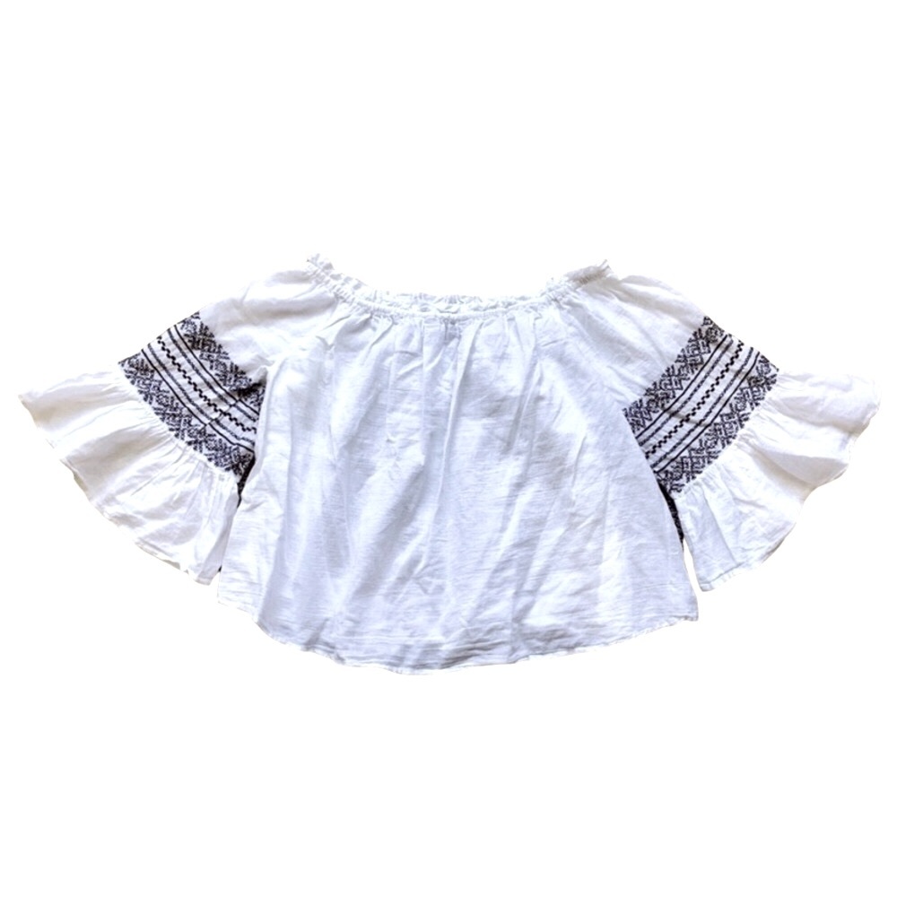Cotton On Off Shoulder Embroidered Top